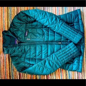 Teal Patagonia Micro Puffy, Size Women’s Small